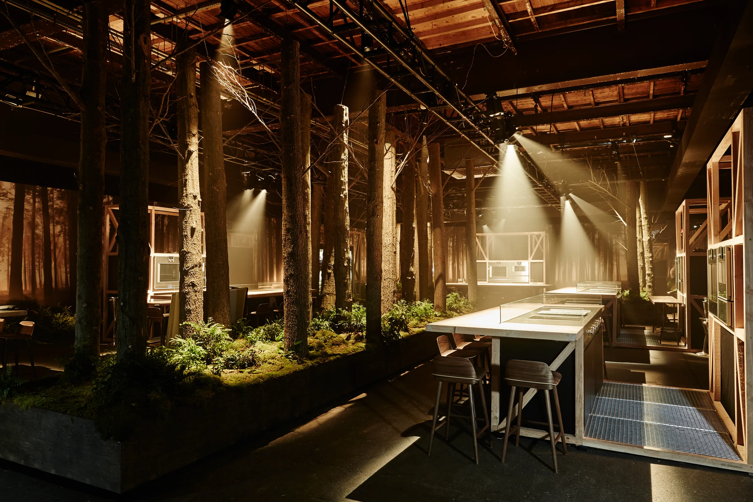 Pop-up-Restaurant, New York 2016, Innenausbau der Schreinerei Schurig