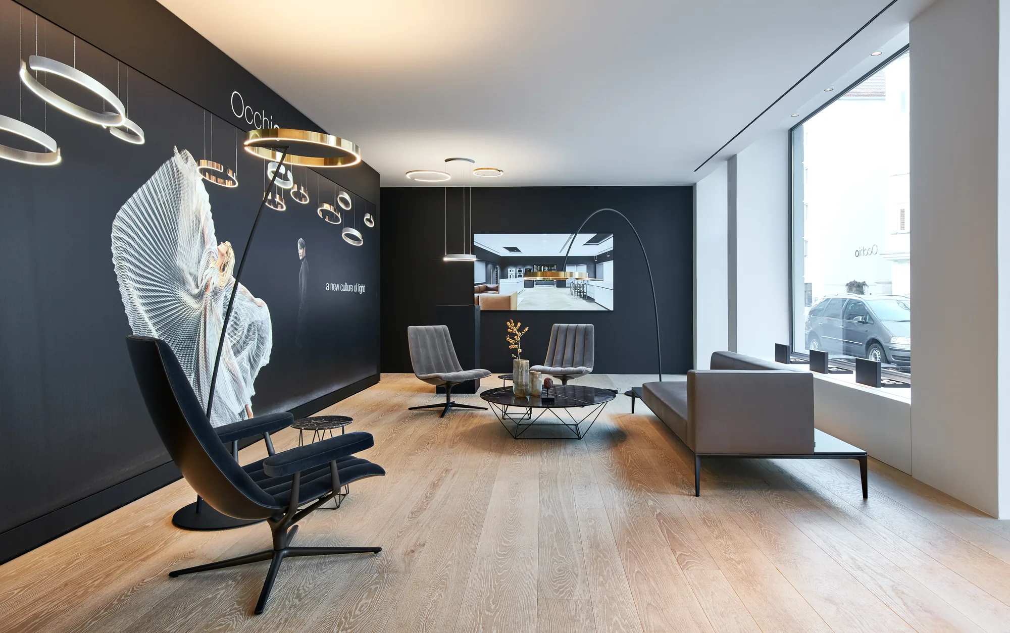 Showroom, München, Innenausbau der Schreinerei Schurig