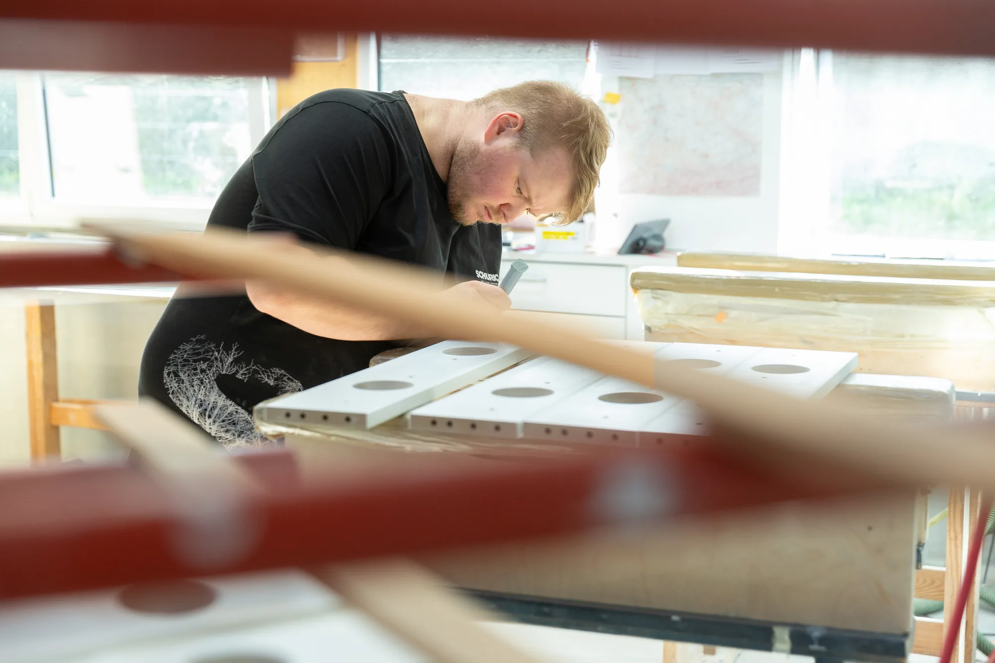 Werkstatt, Bönnigheim, Innenausbau der Schreinerei Schurig